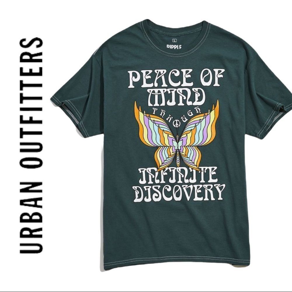 NEW Peace of Mind Urban Outfitters UO Butterfly Tee Shirt T-Shirt S M